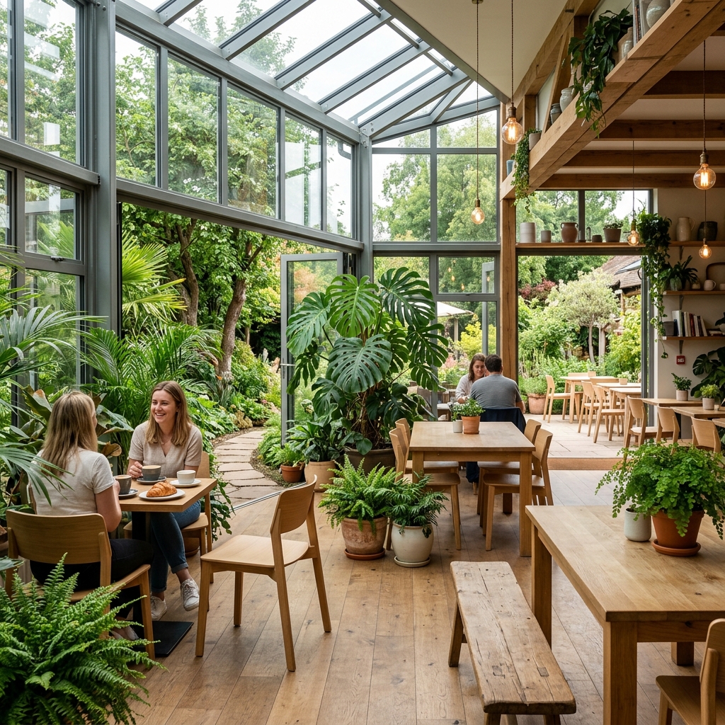 Suasana Laman Cafe Glasshouse